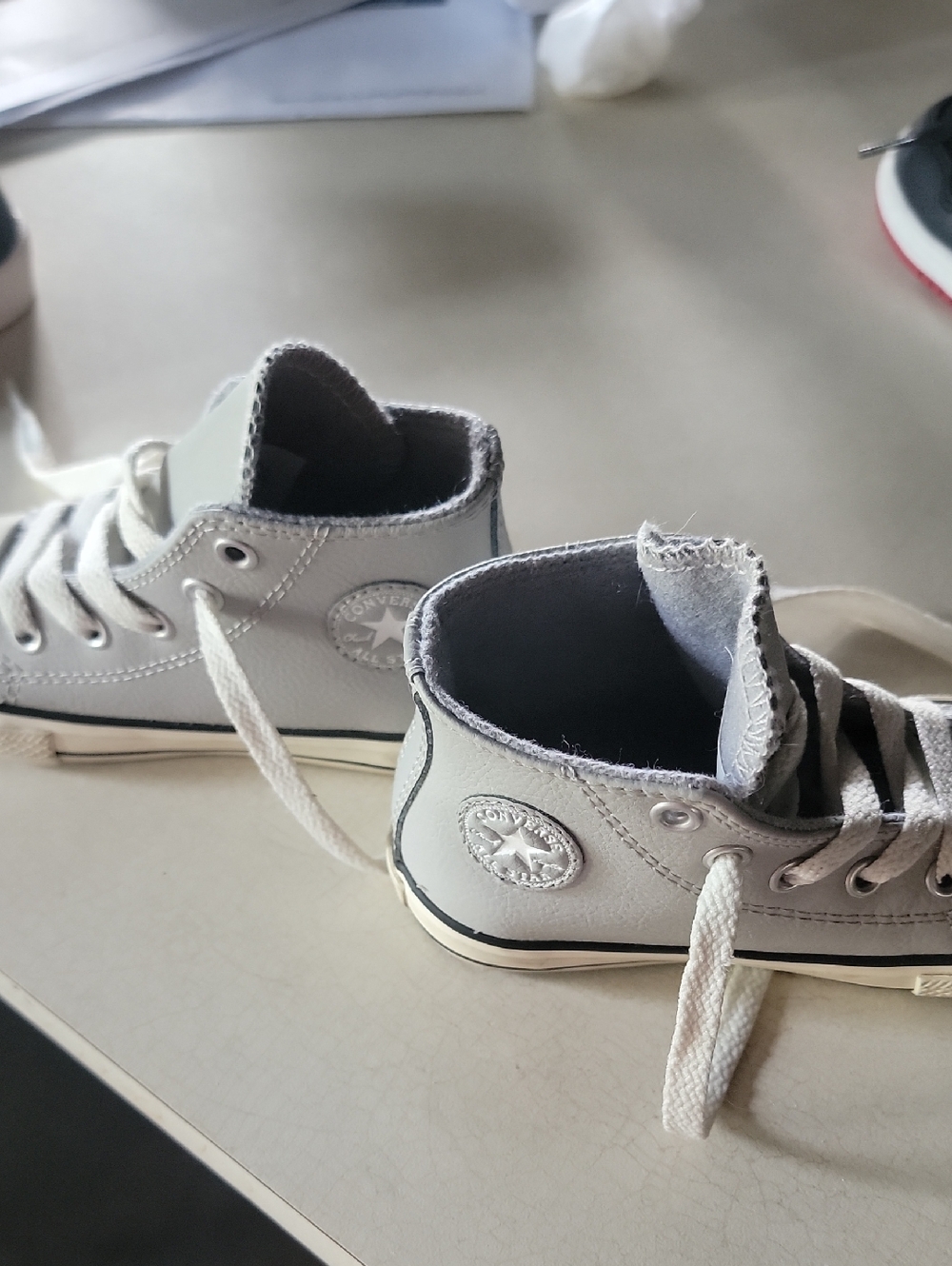Converse Kids High Top Sneakers in Light Gray